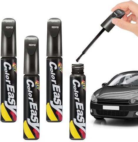 Pardofelis 4 Pieces Car Scratch Marker Pen, 12 ml Car Scratch Repair Pen, Car Paint Touch Up Pen, Car Scratch Remover Pen, Car Scratch Repair Marker, Black