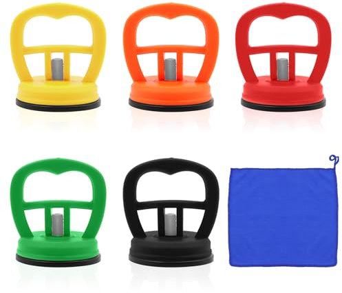 5 Piezas Ventosas de Vacío, Scettar Ventosa para Abolladuras de Coche-Alta Potencia de Succión, para Reparación de Abolladuras de Coche, Pantalla, Cristales, Azulejos