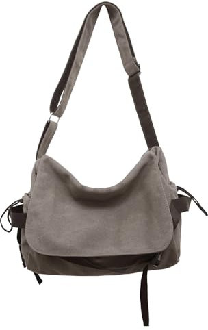 JSTHHTT Herren Messenger Bag Umhängetasche aus Canvas Aktentsche Studententasche Laptoptasche Schultertasche Kuriertasche, Herren Umhängetasche Groß, Damen Umhängetasche, Multi-Tasche aus Segeltuch