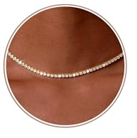 CASSIECA Kedja damer silver/guld tennis halsband zirkonia halsband justerbart stapelbara halsband glänsande diamantslipning kedja för kvinnor flickor