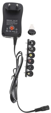 TEHAUX Adaptador De Corriente Ajustable con Protección para Electrodomésticos y Dispositivos USB EU Plug