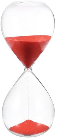 PATIKIL 45 Minuti Clessidra A Sabbia Orologio A Sabbia Timer A Sabbia Orologio Decorazione Per Soggiorno Casa Ufficio Ristorante Rosso