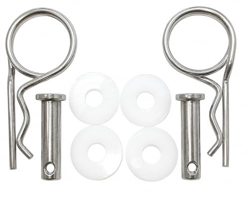 Pasador Clevis 6x25 mm INOX A4 AISI 316 + Chaveta Elástica Tipo R 2,5 mm | Pack de 2 | Acero Inoxidable Marino para Barcos, Bimini y Paneles Solares | BALE MARE
