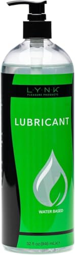 LYNK Water Based Lube 8 oz w/Hand Pump, Long Lasting Easy Clean Gel Lubricant for Privacy Compatible Latex or Silicone Toys, Couples Men or Women Solo Personal Lubrification Play