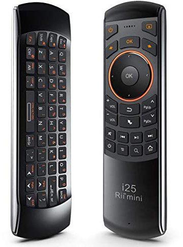 Rii Mini i25 Multifunction Portable 3 in 1 2.4GHz Wireless Fly Mouse Keyboard and Remote Control with Rechargeable Li-ion Battery for PC, Laptops, Linux, Android Tv Boxs, Windows, Windows, IPTV