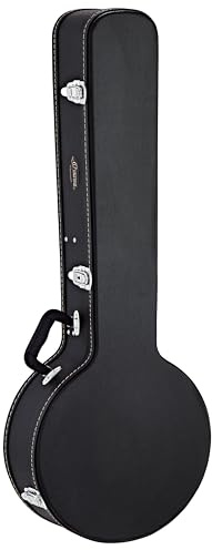 Ortega Guitars Hardcase Economy pour Banjo - Etui pour Banjo - Hauteur 103 cm - Vinyle, Noir (OBJCSTD)