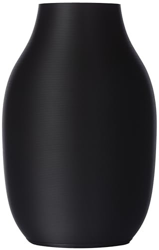 3D Vase Moderne Blumenvase Sara 20 cm Tischvase Dekovase Deko Vase für Blumen (Schwarz)