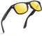 wearPro Sonnenbrille-Herren-Damen-Polarisiert-Rechteckig-Sonnenbrillen Unisex Retro Klassische Vintage Polarisierte Brille UV400 Schutz Classic Sunglasses Eckig für Fahren (Schwarz/Gelb)