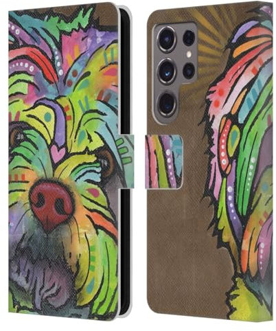 Head Case Designs Offizielle Dean Russo Amy Hunde 3 Leder Brieftaschen Handyhülle Hülle Huelle kompatibel mit Samsung Galaxy S24 Ultra 5G