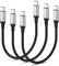 Short USB C to USB C Cable 20cm, 3 Pack PD 60W USB Type C Charger Cable Fast Charge, Phone Charger USB C Charging Lead with Data Transfer For iPhone 15 Pro Max iPad Pro Samsung Galaxy Huawei