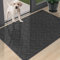 COSY HOMEER Schmutzfangmatte Innen 80 x 120 cm, Fussmatte Innen Waschbar, Maschinenwaschbare rutschfeste Fußmatte, Absorbierend Schmutzfangmatten für Hintertür, Eingang, Flur, Küche, Dunkelgrau