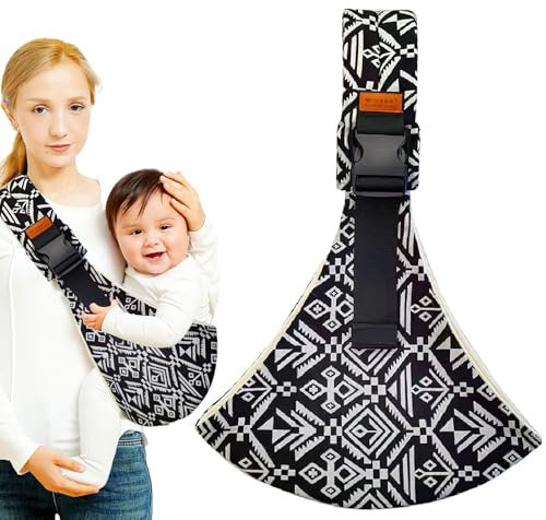 Porte-bébé, portable pour tout-petit, porte-bébé souple avec bretelles réglables, porte-bébé, porte-bébé de la naissance jusqu'à 6 à 42 mois (noir pur)