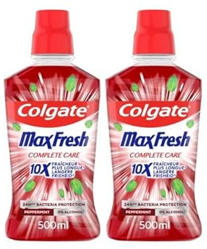 Mundwasser MaxFresh Complete Care Peppermint 500 ml 2er Pack