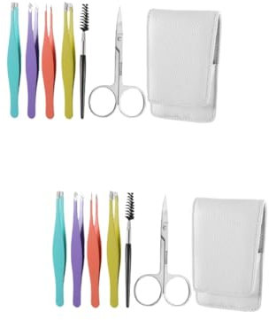 FRCOLOR 2 Sets Augenbrauen Pinzetten Werkzeuge Wimpernpinzetten Künstliche Wimpern Augenbrauenformer Augenbrauen Set Augenbrauen Trimmwerkzeug Augenbrauen Trimm Set Augenbrauen