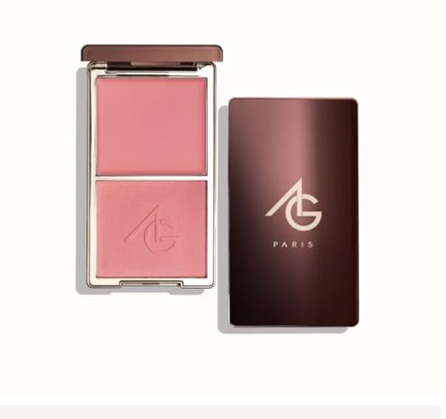 Ayshglamm | Palette 2 en 1 Blush Crème et Poudre Teinte Doll | Duo Fard à Joues Rosé Intense | Effet Bonne Mine et Teint Frais