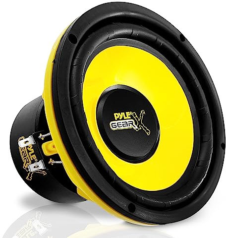 Pyle Altoparlanti Auto Woofer 16,5 Centimetri, Casse Audio 300 Watt Potenza Picco, 4 Ohm Impedenza, Risposta Frequenza 60-20KHz per Stereo Auto, Giallo