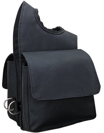 Weaver Leather Nylon Pommel Bag, Black, 6 x 7.5 x 2.5