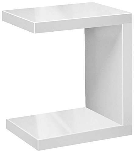 Phoenix 148802WE Beistelltisch U-Form (schraubenlos), Weiß