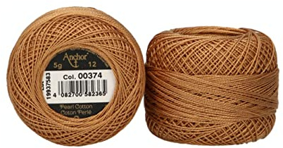 Anchor Perla, Grosor: 12, Longitud: 5G, Longitud: 56M 374 Hilos De Bordar