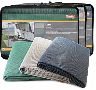 Primaflor Vorzeltteppich - Costa, Blau, 2,50m x 3,00m, Viele Größen und Farben, Wasserdurchlässiger, Atmungsaktiver Zeltboden inkl. Tragetasche, Outdoor Teppich für Camping, Wohnmobil Bodenmatte