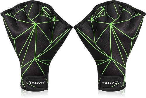 TAGVO Schwimmhandschuhe Wasserhandschuhe Wassertraining, Aquatic Handschuhe für den Oberkörperwiderstand, Fitness wasserdichte, Neoprenhandschuhe offen Wasser Training, Größen für Männer Frauen