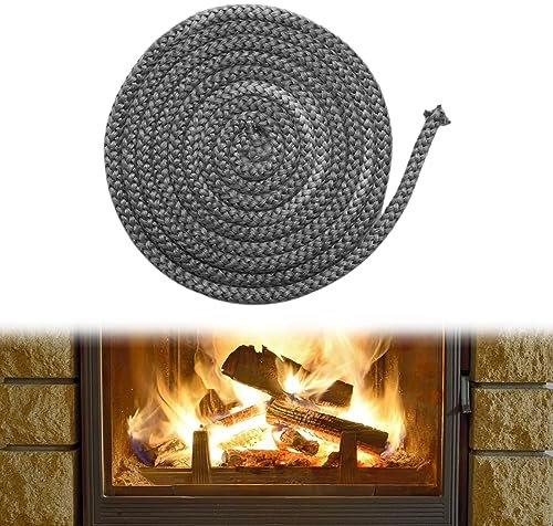 Cuerda de Sellado de Fibra de Vidrio,Cuerda Fibra de Vidrio,Cuerda para Sellar Hornos,Cinta de Sellado para Chimenea,Cuerda de Sellado Ignífuga,Cuerda de Fibra de Vidrio Ignífuga 8mmx2m Tokaneit