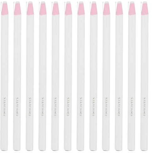 RESTALLADNWEST Lot de 12 crayons de cire pour bois, vêtements, métal, tissu, papier (blanc)