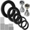 Ersatz Dichtungen Komplett Set, 125 Stück, für G 1/2 - 3/4 - 1 Systeme, kompatibel mit Gardena 21, 26,5, 33,3 mm Hahnverbinder, Gummi, Ø 16 x 11, 22,3 x 17, 19 x 11, 24 x 16, 30 x 20 mm Dichtringe