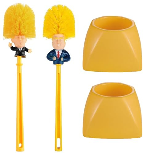 EnixwH 2 Scopino Bagno WC, Scopino WC con Supporto Novità Creativa Portascopino Divertente Spazzolino Water Spazzola per Pulizia Del Gabinetto con Supporto, Regali Originali e Novità