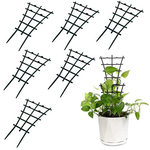 Plante Trellis Plastique en Plastique Plant Plant Support Trellis de Jardin empilable pour la Plante d'intérieur 6pcs