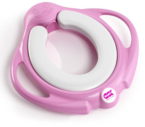 OKBABY Pinguo Soft - Riduttore per WC con Morbida Seduta Imbottita - Rosa