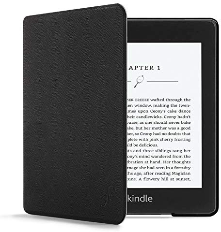 Forefront Cases Custodia per Amazon Kindle Paperwhite 6.8 (10a Generazione - 2018) - Protettiva Magnetica Custodia - Smart Auto Sveglia Sonno Funzione - Sottile, Leggero Cover - Nero