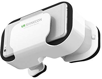 VR 5.0 Headset for Sony Xperia C4 Smartphone Virtual Realite 3D Glasses Games Adjustable (White)