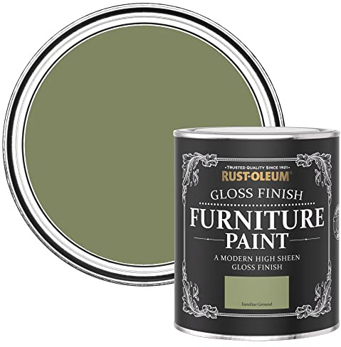 Rust-Oleum Green Furniture & Skirting Board Paint in Gloss Finish - Familiar Ground 750ml