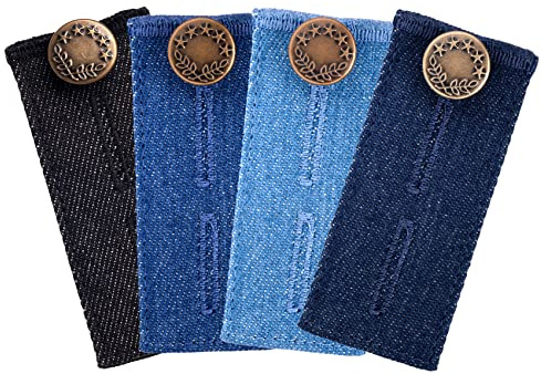 Button Extenders for Pants - 4pcs Waist Extenders for Men, Women & Pregnancy Jeans