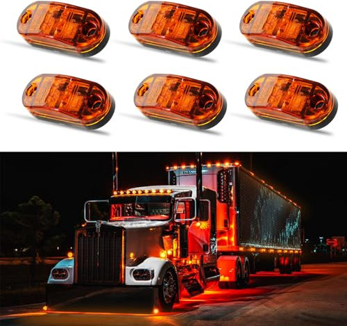 DREAMIZER Feux Latéraux Éclairages, Feux de Gabarit LED, 12V-30V Indicateur de Position Lampe Avant Arrière, 6PCS Feux de position pour Auto Voiture Remorque Camionnette Camion Caravane Bus Van Moto