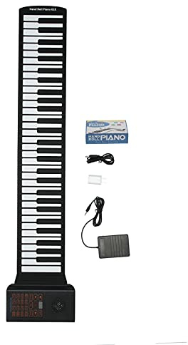 61 Tangenter Handrullat Elektroniskt Multifunktionellt Elektroniskt Klaviatur Piano 61 Tangenter Handrullat Piano Piano 128 Toner Rytmer Dual Range System USB Extern