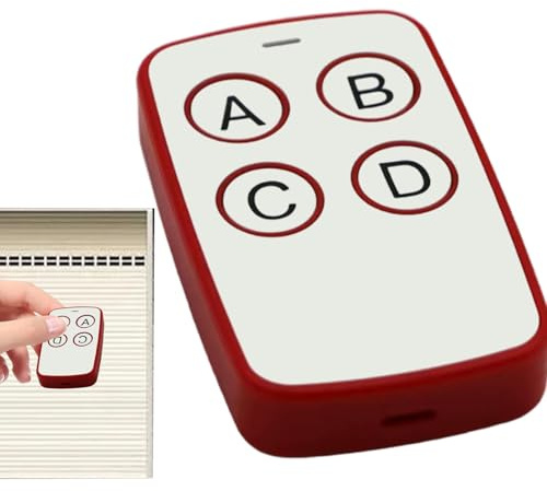 MHz - Mando a Distancia electrónico inalámbrico para Puerta de Garaje, Control Remoto de clonación de 4 Botones, Control Remoto eléctrico de Repuesto MHz para el hogar y el Negocio
