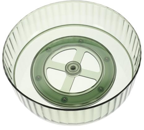 CRILSTYLEO Carosello Di Stoccaggio Portaspezie Rotondo Reggimensola Organizzatore Di Spezie Per Giradischi Cucina Organizzatore Di Barattoli Di Spezie Vassoio Rotante Rotondo Green Plastica