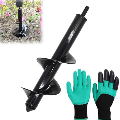 NCTNCX 8 x 30 cm Tarière pour Perceuse, Foret hélicoïdal de Jardin, Jardin Tarière pour Perceuse électrique, Foret en Acier pour Creuser Rapidement des Trous et Planter Vos Fleurs Arbre Arbuste