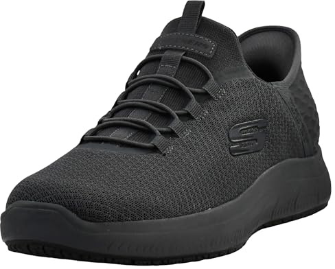 Skechers Men's Trainers, Dark grey black, 13 UK