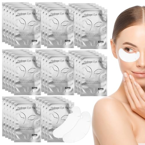100 Pares Pestañas Almohadillas Gel Debajo Ojos, Gel de Ojos Almohadillas Pestañas Parches Ojos, Parches Ojos Extension de Pestaña, Parche Eye Gels Pads para Extensión de Pestañe