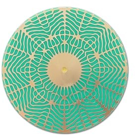 Disque Cymatique 396 Hz confiance, Disque positif de 10 cm à 2 faces cuivre plaqué or, coeur cire d'abeilles - Fréquence Sacrée Solfeggio - Disque énergétique héliquantix