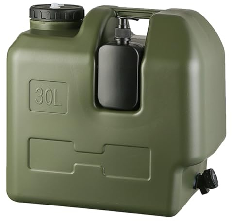 Starnearby Bidon Eau avec Robinet, Réservoir Eau Potable, Jerrican Alimentaire en HDPE, Conteneur d'eau sans BPA avec Bouteille de Savon pour Camping, Randonnée, Barbecue, Pêche