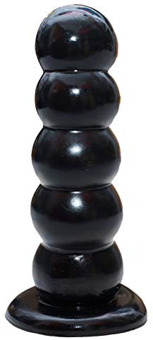 Realistischer Dildo mit Saugnapf, Silikon Dildos Sexspielzeug Anal Dildo Perfekter Analdildo Penis Nachbildung, Silikon Soft Analkugeln Analperlen Anal Plug für Männer und Frauen (20cm lang) / Schwarz