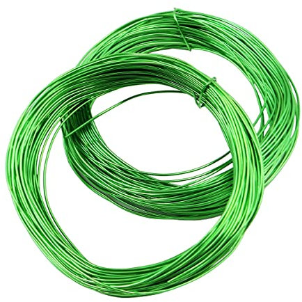 ANCLLO 4pcs X 10M Bonsai Care Tool Tree Training Wire 1.0mm Plant Craft Wire Fil d'aluminium Tissage artisanal, pour tenir des branches de bonsaï (Chaque rouleau 10M, Vert)