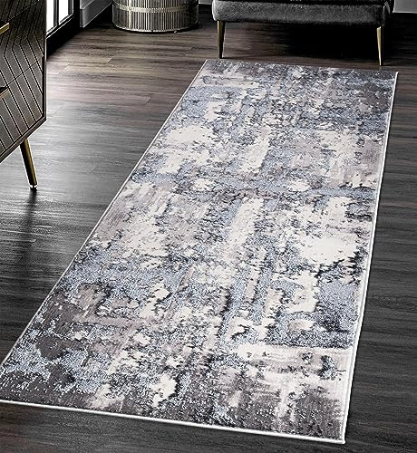 Modern Living Room Carpet Area Rugs Glittery Abstract Pattern Rug for Bedroom Hallway Runner Floor Mats Door Mat (Grey, 160 x 230 cm)