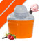 BONPLUS BP 1.2L Ice Cream Maker Machine, Homemade Ice Cream, Professional Ice Cream Machine, Sorbet and Frozen Yogurt Maker, Home (Orange)