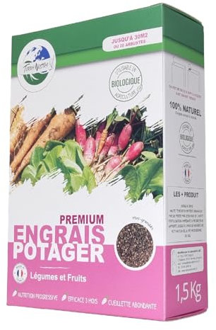 TERRA NOSTRA - Engrais Premium Potager - Boite de 1,5 Kg Mini Granulés - Utilisable en Agriculture Biologique - Produit Écologique - Fabriqué en France