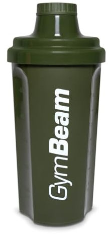 GymBeam Shaker da 500ml, Borraccia/Shaker per Proteine, Colino a Cono, Scala in ml e oz, Realizzato in Polipropilene PP, Senza BPA e DEHP, Atossico (Verde Oliva)